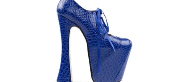 Vivienne Westwood blue high heel shoe